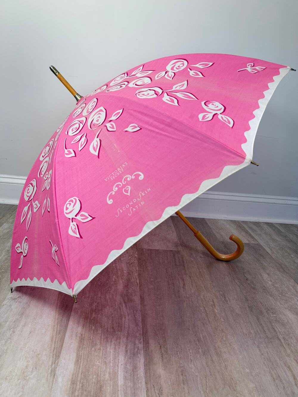 vintage Victoria's Secret Second Skin Satin pink umbrella